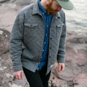 Quilted Shirt Jacket Grey