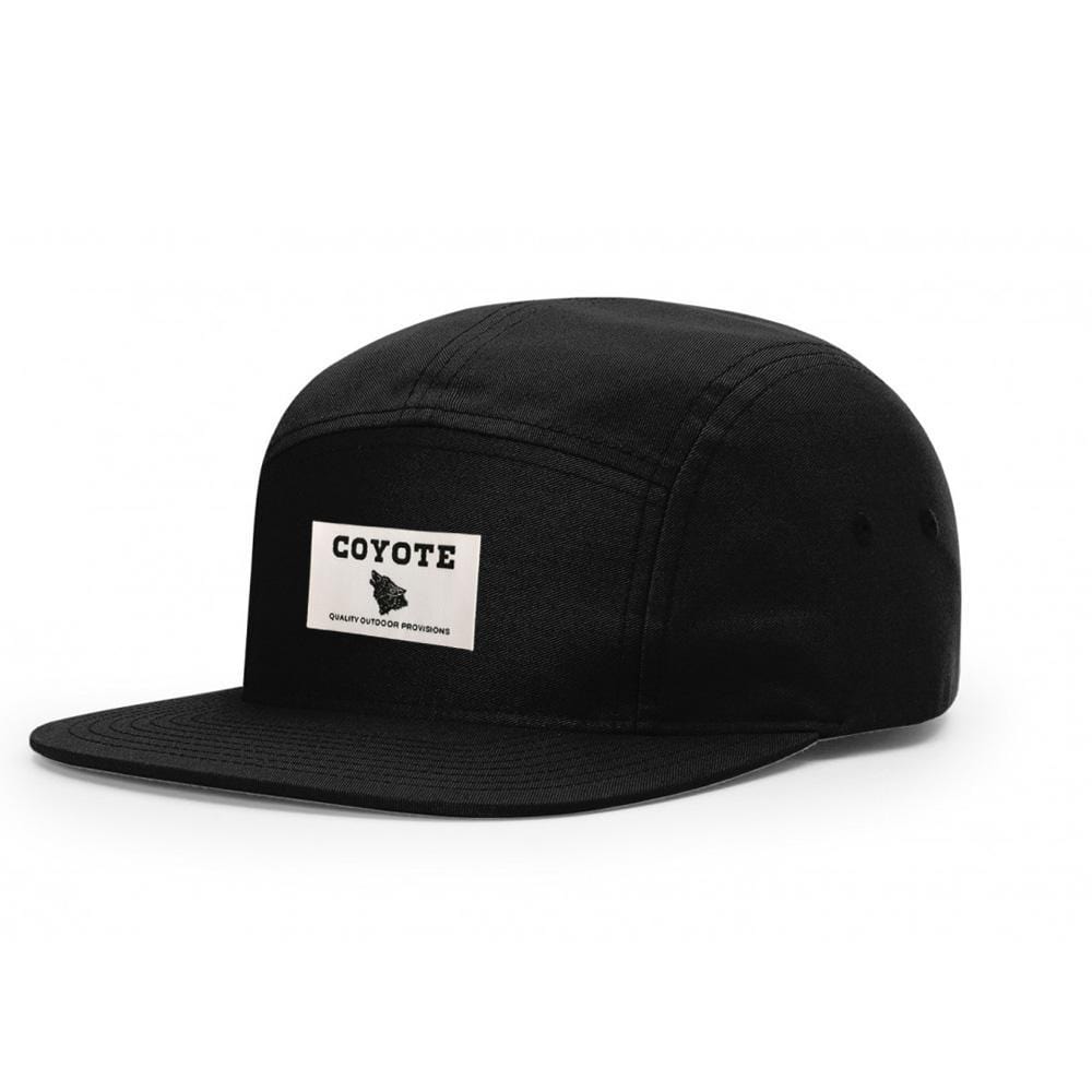Camper Five Panel Hat Black – Coyote Provisions