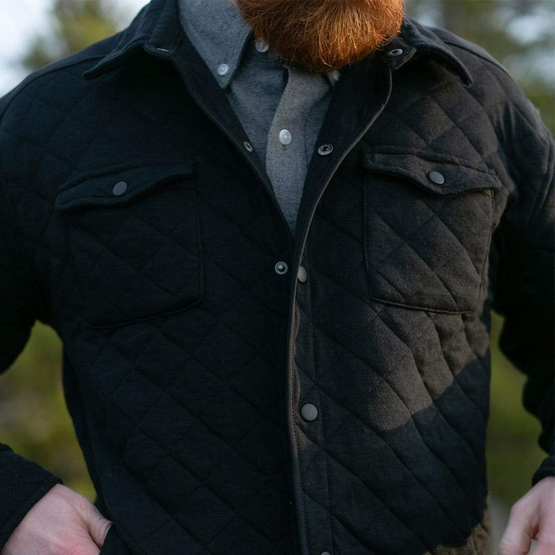 Quilted Shirt Jacket Black