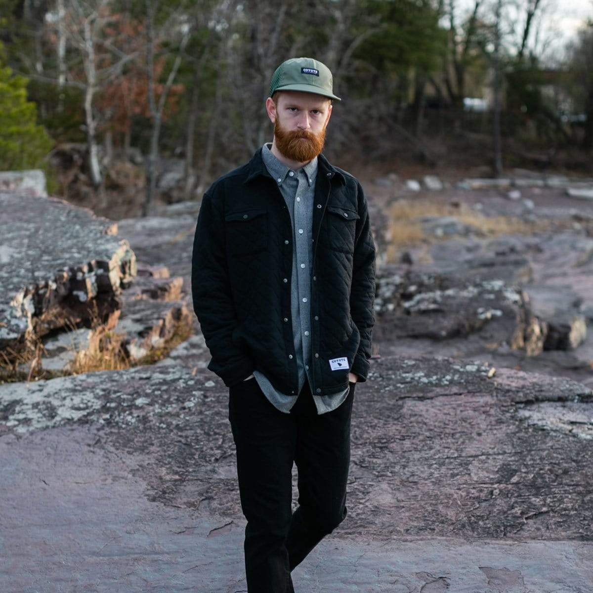 Quilted Shirt Jacket Black Coyote Provisions