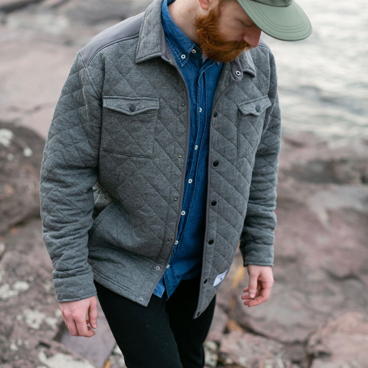 Quilted Shirt Jacket Grey – Coyote Provisions