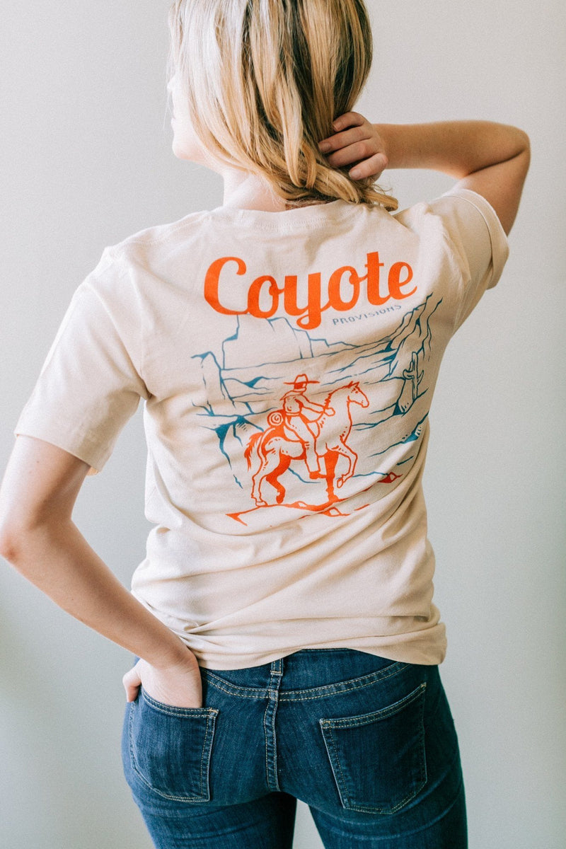 Sunset Riders Short-Sleeve Unisex T-Shirt Cream Coyote Provisions Co 